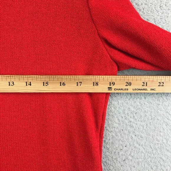 St. John Collection Marie Gray Blazer Women size 4 Red Santana Knit Half Zip - Picture 6 of 10